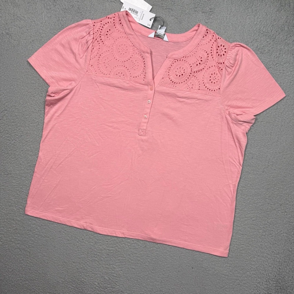 Liz Claiborne Henley Blouse Shirt‎